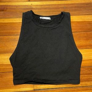 Zara Black Cropped Tank